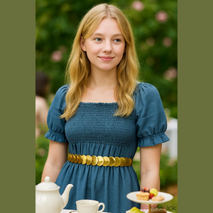 Vintage 90s Gold Metal Medallion Concho Belt